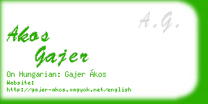 akos gajer business card